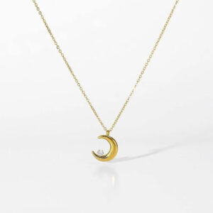 18K GOLD MOON PENDANT