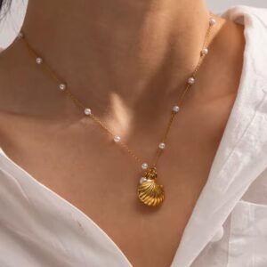 18k Pearl shell Pendant