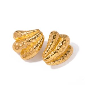 18K GOLD CHUNKY STUDS