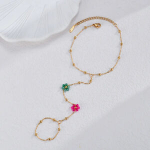 18k floral handchain 1
