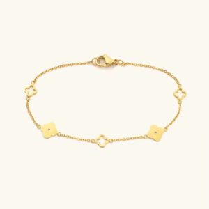 18k Golden Clover Bracelet