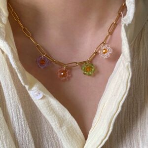 18K MULTI FLOWER CHAIN