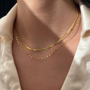 18K SNAKE LAYER CHAIN SET