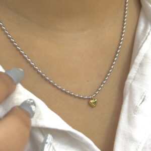 201 SS HEART SHAPE NECKLACE