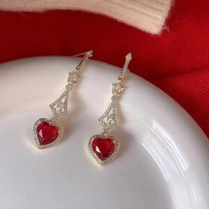 RED ZIRCON EARRINGS