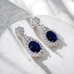 Blue spark earrings