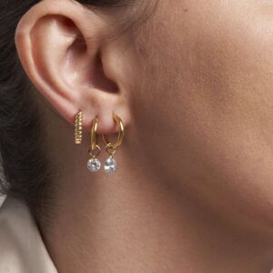 18k cutie diamond hoops