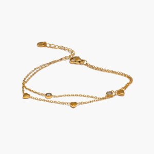 18K MINI HEART ZIRCON BRACELET