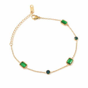 18K Green Crystal Bracelet
