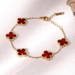 18k Premium clover Bracelet Red