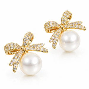 18K Pretty Bow Studs