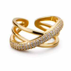 18k DIAMOND DRIFT RING